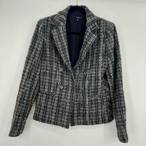 Anthropologie Drew Tweed Blazer Jacket Knit Formal Business Textured M